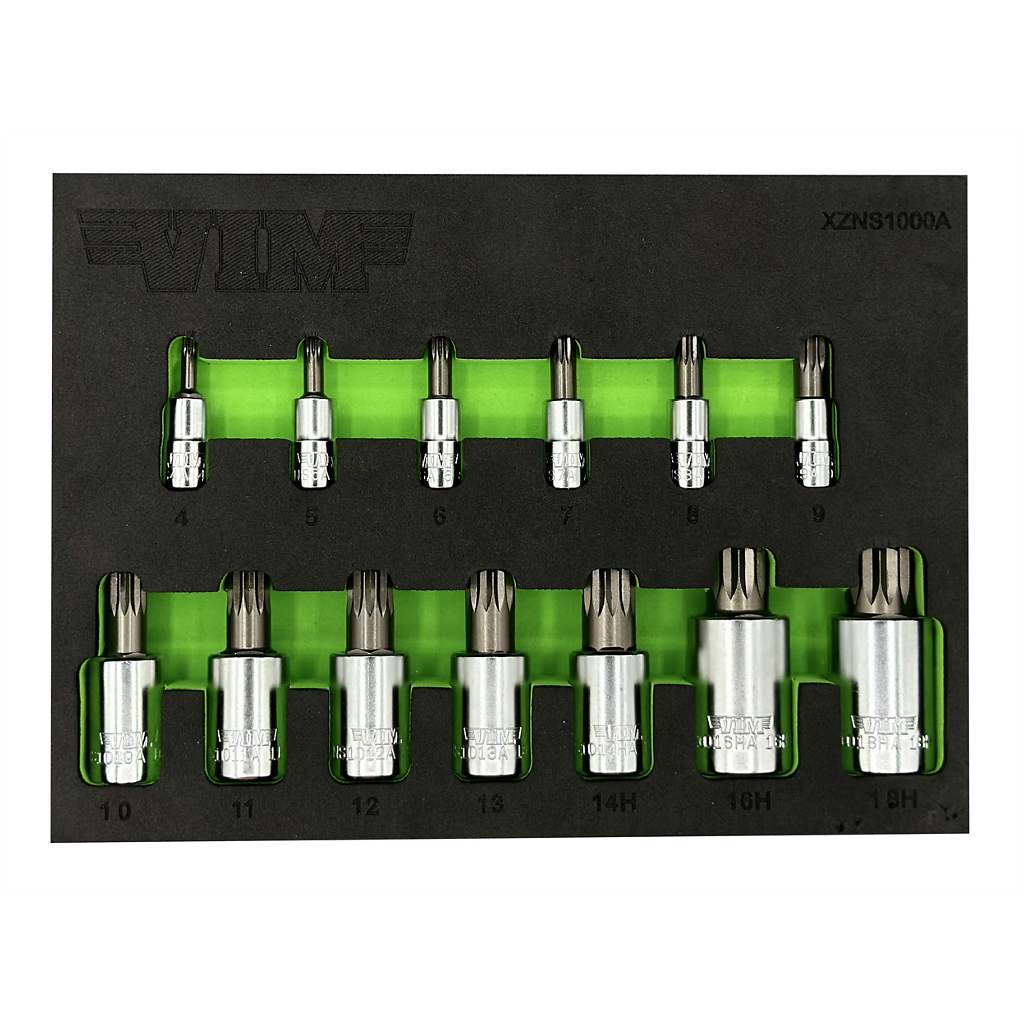 VIM 13-Piece XZN Triple Square Driver Set — S2 Steel, Model# VIMXZNS1000A